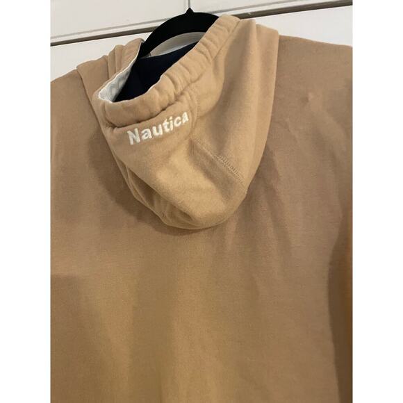 Nautica tan and white hoodie size small - Picture 6 of 8